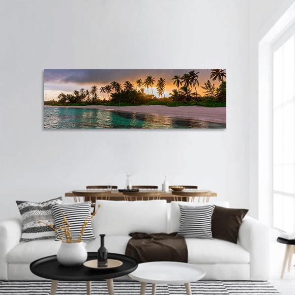 View Toward Tropical Beach Panoramic Canvas Wall Art-1 Piece-36" x 12"-Tiaracle