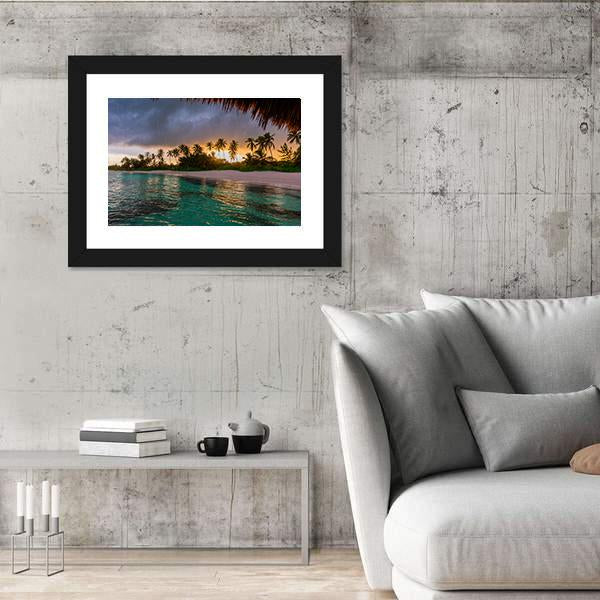 View Toward Tropical Beach Panoramic Canvas Wall Art-1 Piece-36" x 12"-Tiaracle