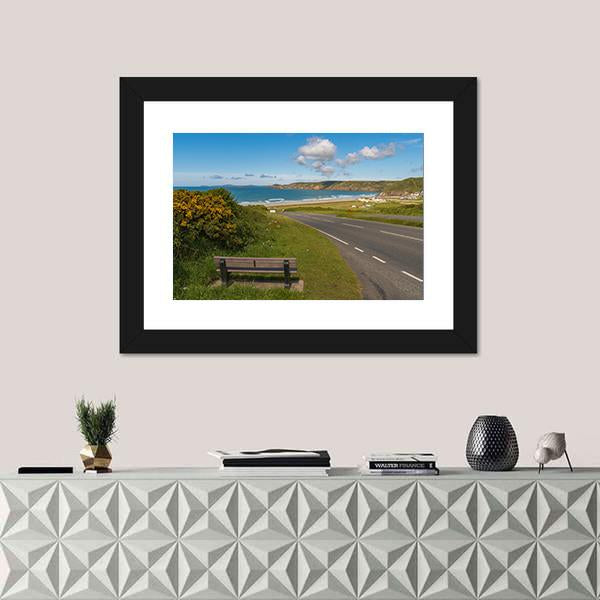 View Towards Newgale Canvas Wall Art-1 Piece-Framed Print-20" x 16"-Tiaracle