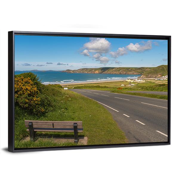 View Towards Newgale Canvas Wall Art-3 Horizontal-Gallery Wrap-25" x 16"-Tiaracle