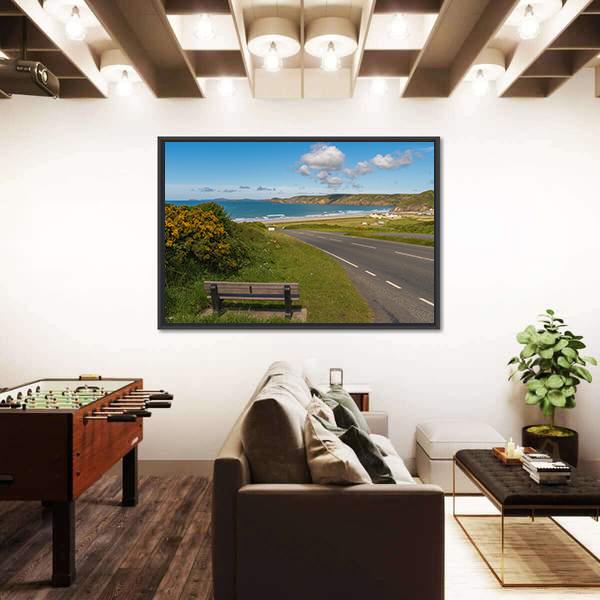 View Towards Newgale Canvas Wall Art-3 Horizontal-Gallery Wrap-25" x 16"-Tiaracle