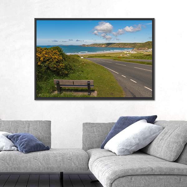 View Towards Newgale Canvas Wall Art-3 Horizontal-Gallery Wrap-25" x 16"-Tiaracle
