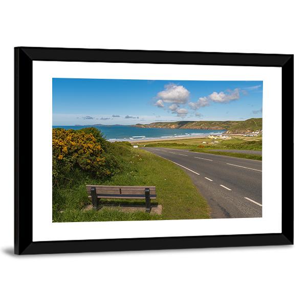 View Towards Newgale Canvas Wall Art-3 Horizontal-Gallery Wrap-25" x 16"-Tiaracle
