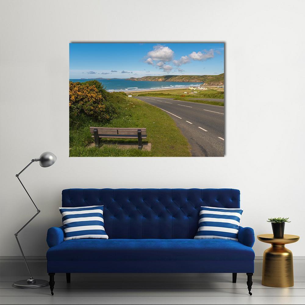 View Towards Newgale Canvas Wall Art-1 Piece-Gallery Wrap-48" x 32"-Tiaracle