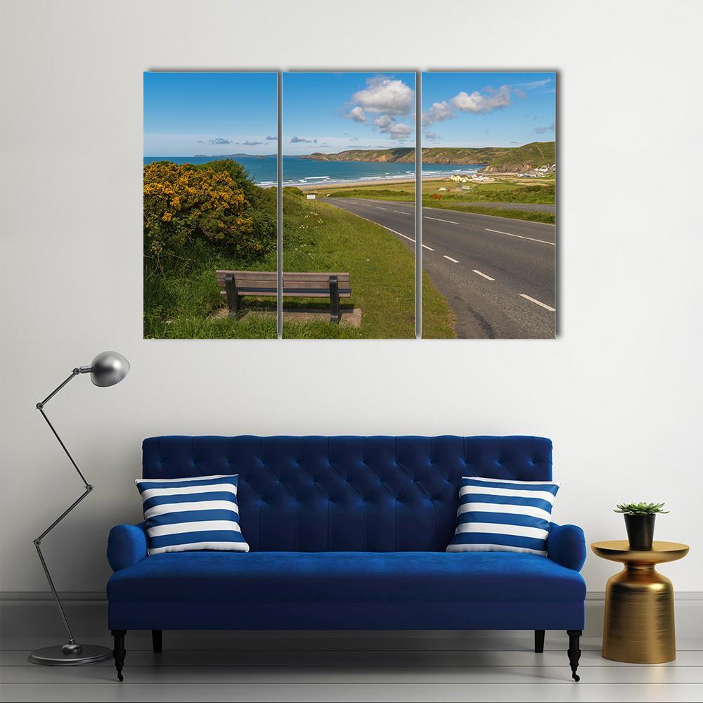 View Towards Newgale Canvas Wall Art-3 Horizontal-Gallery Wrap-37" x 24"-Tiaracle