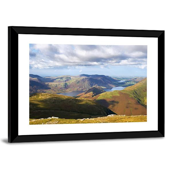 Views Of Lake Buttermere With Mountains Canvas Wall Art-3 Horizontal-Gallery Wrap-25" x 16"-Tiaracle