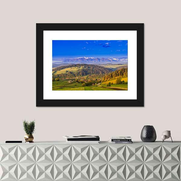 Views Of Pieniny Mountains Canvas Wall Art-1 Piece-Framed Print-20" x 16"-Tiaracle