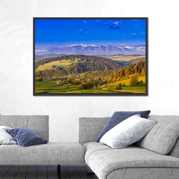 Views Of Pieniny Mountains Canvas Wall Art-3 Horizontal-Gallery Wrap-25" x 16"-Tiaracle