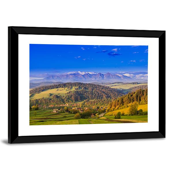 Views Of Pieniny Mountains Canvas Wall Art-3 Horizontal-Gallery Wrap-25" x 16"-Tiaracle
