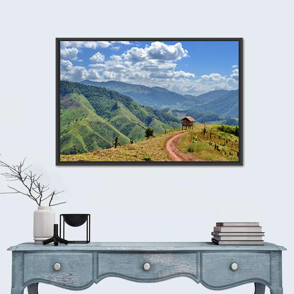 Views Of The Country's In Northern Thailand Canvas Wall Art-1 Piece-Floating Frame-24" x 16"-Tiaracle