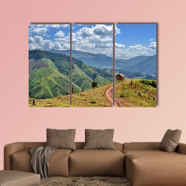 Views Of The Country's In Northern Thailand Canvas Wall Art-3 Horizontal-Gallery Wrap-37" x 24"-Tiaracle