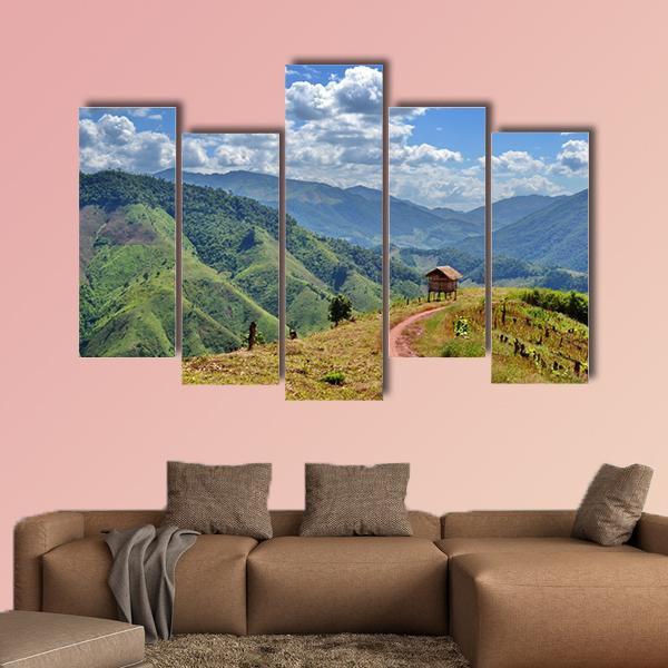 Views Of The Country's In Northern Thailand Canvas Wall Art-5 Pop-Gallery Wrap-47" x 32"-Tiaracle