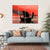 Viking Ship At Sundown Canvas Wall Art-4 Horizontal-Gallery Wrap-34" x 24"-Tiaracle