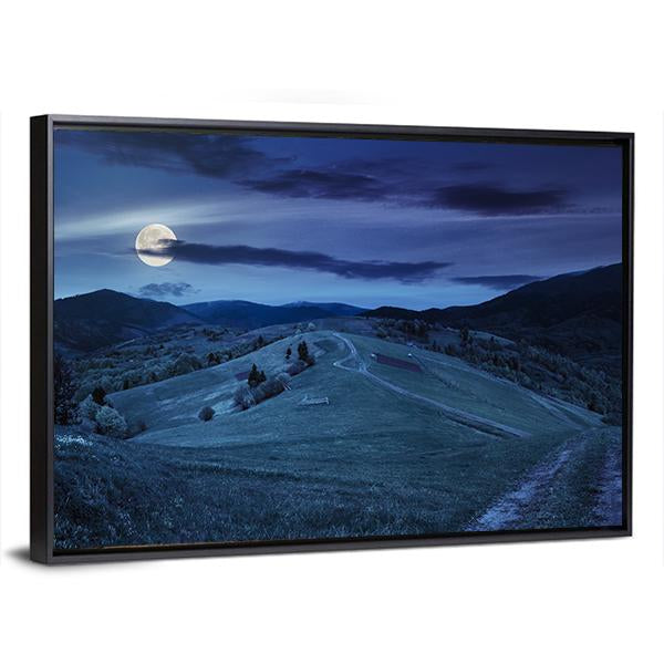 Village Near Forest In Mountains Canvas Wall Art-3 Horizontal-Gallery Wrap-25" x 16"-Tiaracle