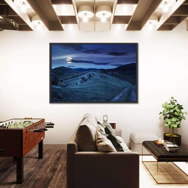 Village Near Forest In Mountains Canvas Wall Art-3 Horizontal-Gallery Wrap-25" x 16"-Tiaracle