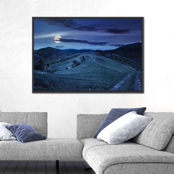 Village Near Forest In Mountains Canvas Wall Art-3 Horizontal-Gallery Wrap-25" x 16"-Tiaracle