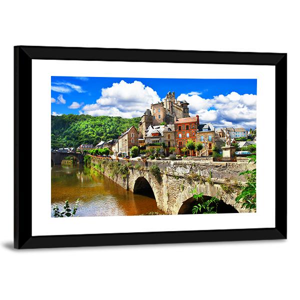 Village Of France Canvas Wall Art-5 Horizontal-Gallery Wrap-22" x 12"-Tiaracle
