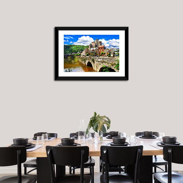 Village Of France Canvas Wall Art-5 Horizontal-Gallery Wrap-22" x 12"-Tiaracle