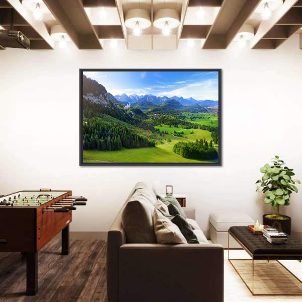 Village Of Hohenschwangau Canvas Wall Art-3 Horizontal-Gallery Wrap-25" x 16"-Tiaracle