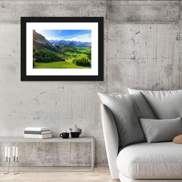 Village Of Hohenschwangau Canvas Wall Art-3 Horizontal-Gallery Wrap-25" x 16"-Tiaracle