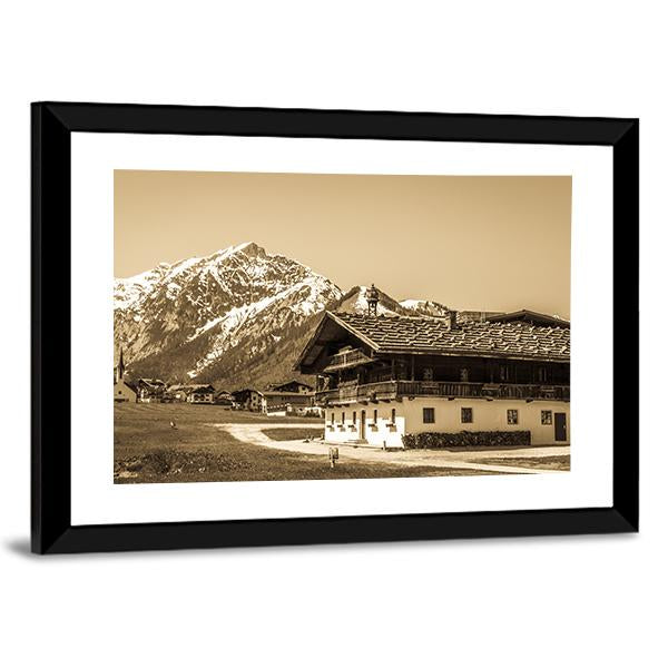 Village Pertisau In Austria Panoramic Canvas Wall Art-1 Piece-36" x 12"-Tiaracle