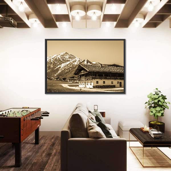 Village Pertisau In Austria Panoramic Canvas Wall Art-1 Piece-36" x 12"-Tiaracle