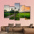 Village Scenery With Paddy field During Sunrise Canvas Wall Art-3 Horizontal-Gallery Wrap-37" x 24"-Tiaracle