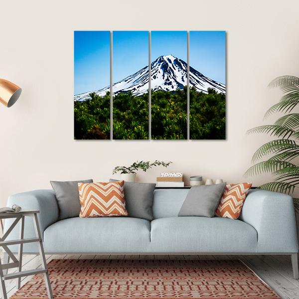 Viluchinskiy Volcano Kamchatka In Russia Canvas Wall Art-4 Horizontal-Gallery Wrap-34" x 24"-Tiaracle