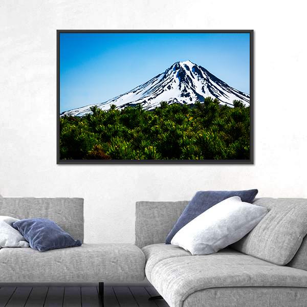 Viluchinskiy Volcano Kamchatka In Russia Canvas Wall Art-3 Horizontal-Gallery Wrap-25" x 16"-Tiaracle