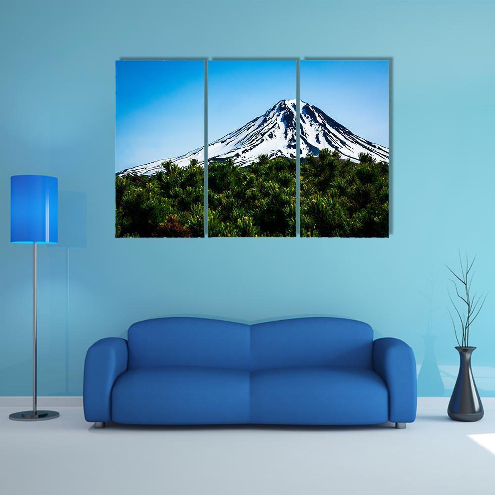 Viluchinskiy Volcano Kamchatka In Russia Canvas Wall Art-3 Horizontal-Gallery Wrap-37" x 24"-Tiaracle