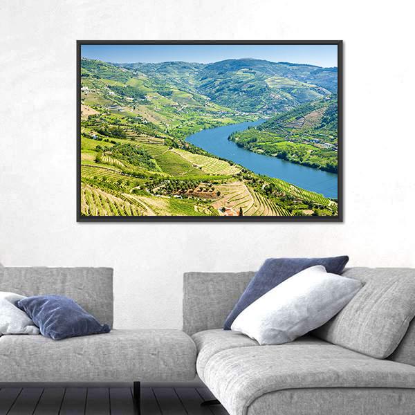Vineyards In Douro Valley Panoramic Canvas Wall Art-1 Piece-36" x 12"-Tiaracle