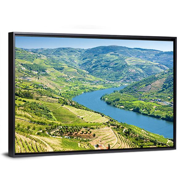 Vineyards In Douro Valley Panoramic Canvas Wall Art-1 Piece-36" x 12"-Tiaracle