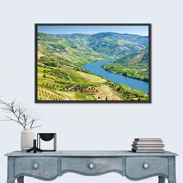 Vineyards In Douro Valley Panoramic Canvas Wall Art-1 Piece-36" x 12"-Tiaracle