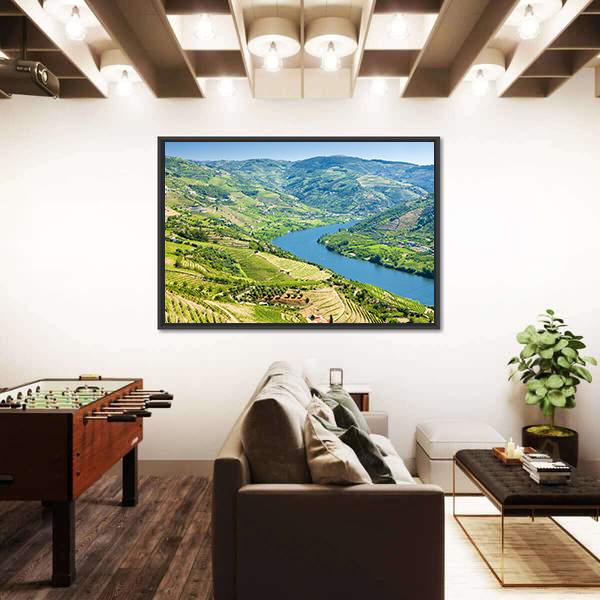 Vineyards In Douro Valley Panoramic Canvas Wall Art-1 Piece-36" x 12"-Tiaracle