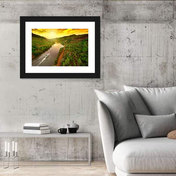Vineyards In The Valley Of The River Douro In Portugal Canvas Wall Art-5 Horizontal-Gallery Wrap-22" x 12"-Tiaracle