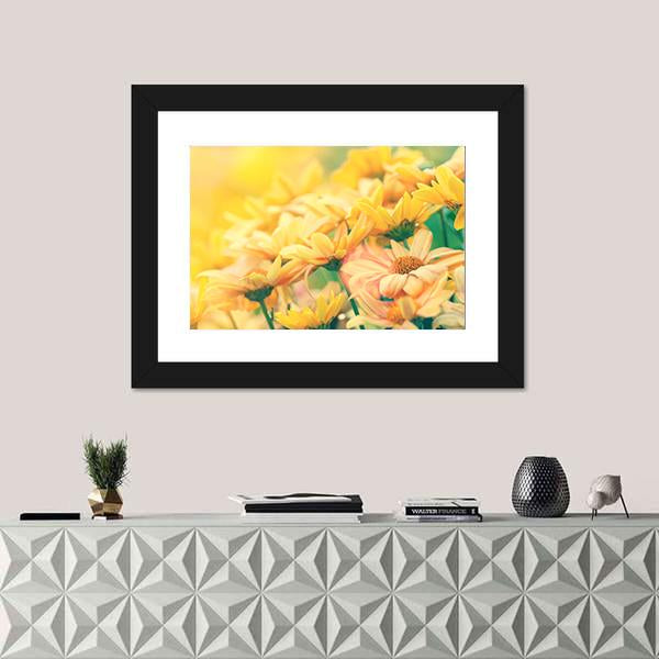 Vintage Flower Lawn Canvas Wall Art-1 Piece-Framed Print-20" x 16"-Tiaracle
