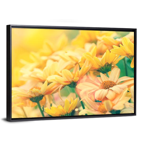 Vintage Flower Lawn Canvas Wall Art-3 Horizontal-Gallery Wrap-25" x 16"-Tiaracle