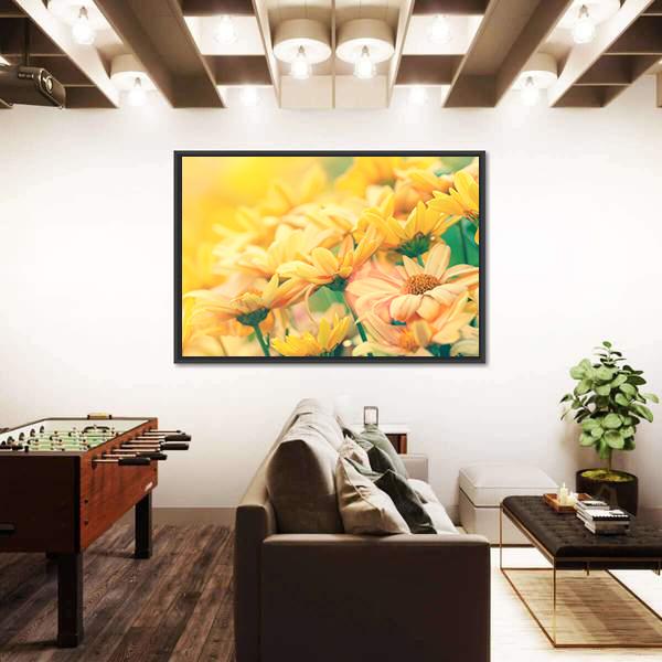 Vintage Flower Lawn Canvas Wall Art-3 Horizontal-Gallery Wrap-25" x 16"-Tiaracle