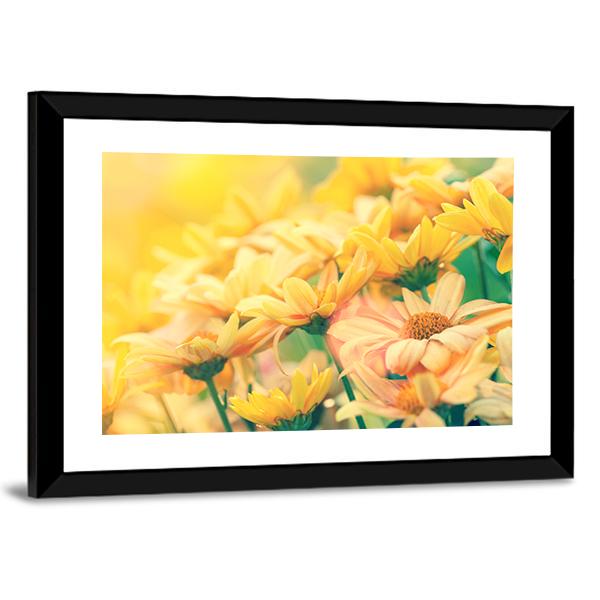 Vintage Flower Lawn Canvas Wall Art-3 Horizontal-Gallery Wrap-25" x 16"-Tiaracle