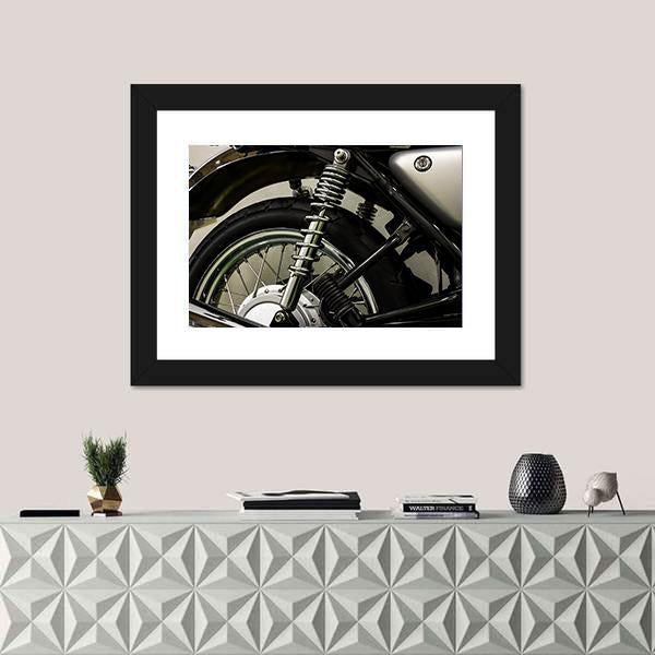 Vintage Motorcycle Detail Canvas Wall Art-1 Piece-Framed Print-20" x 16"-Tiaracle