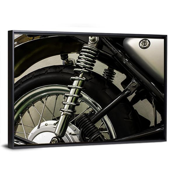 Vintage Motorcycle Detail Canvas Wall Art-3 Horizontal-Gallery Wrap-25" x 16"-Tiaracle