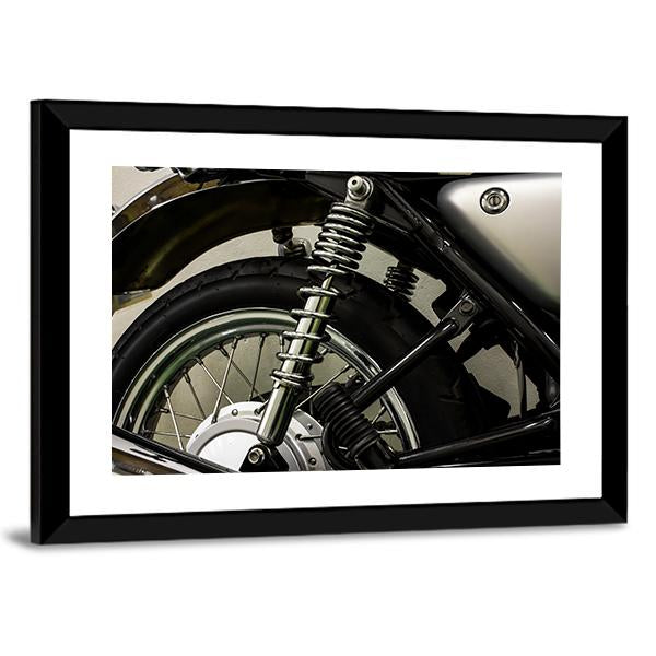Vintage Motorcycle Detail Canvas Wall Art-3 Horizontal-Gallery Wrap-25" x 16"-Tiaracle