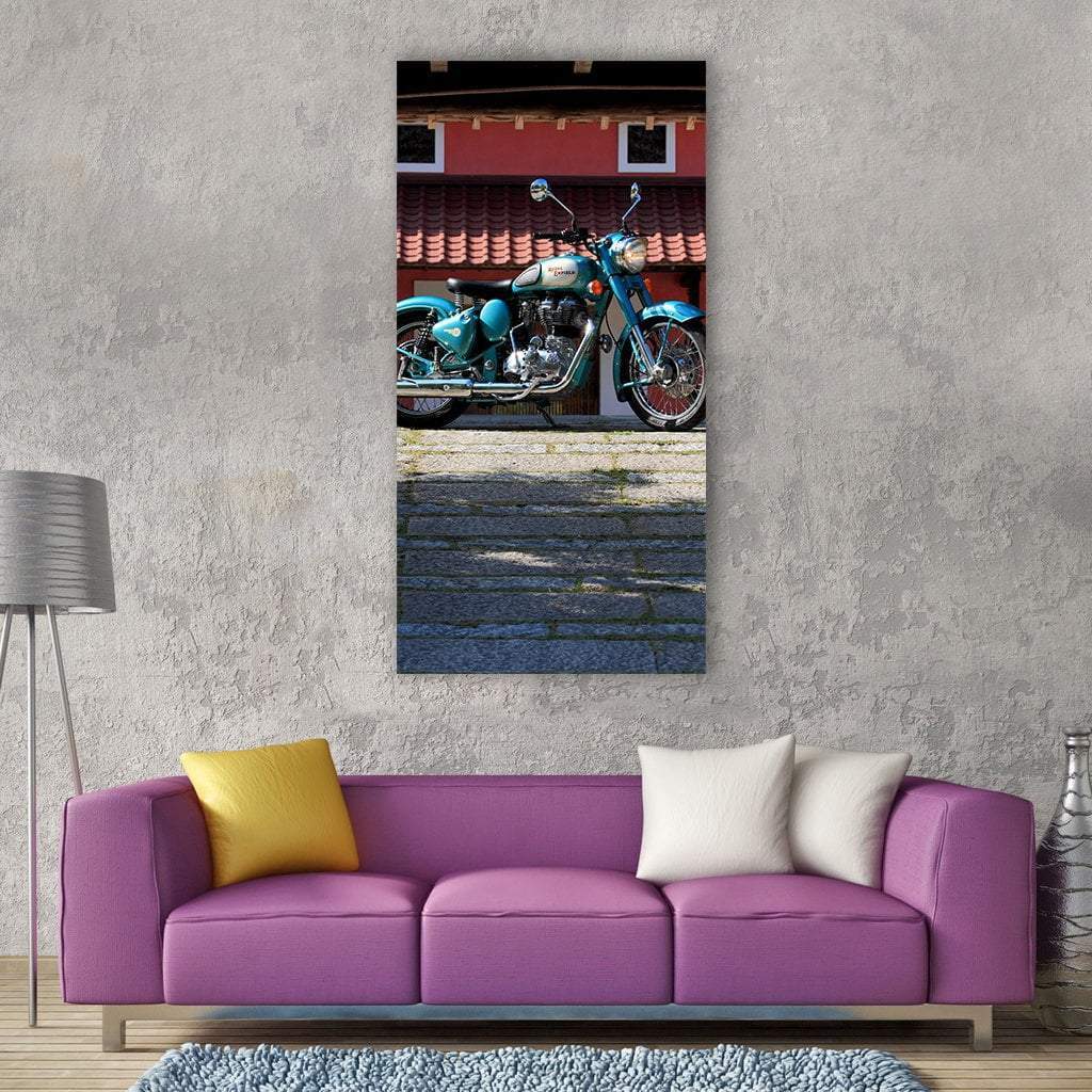 Vintage Motorcycle Vertical Canvas Wall Art-1 Vertical-Gallery Wrap-12" x 24"-Tiaracle