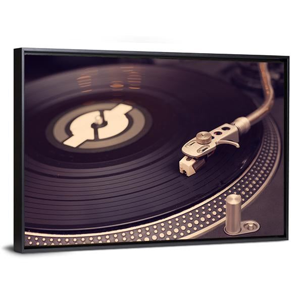 Vinyl Player Canvas Wall Art-3 Horizontal-Gallery Wrap-25" x 16"-Tiaracle