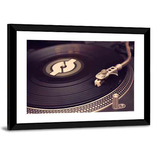 Vinyl Player Canvas Wall Art-3 Horizontal-Gallery Wrap-25" x 16"-Tiaracle