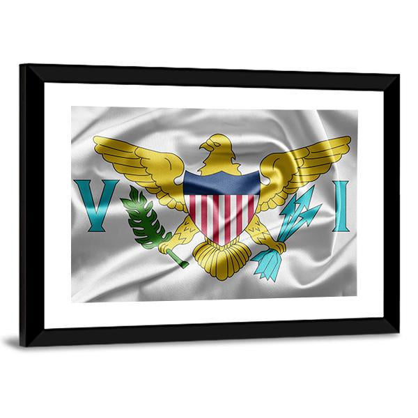 Virgin Islands Of The United States Flag Canvas Wall Art-5 Horizontal-Gallery Wrap-22" x 12"-Tiaracle