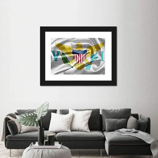 Virgin Islands Of The United States Flag Canvas Wall Art-5 Horizontal-Gallery Wrap-22" x 12"-Tiaracle