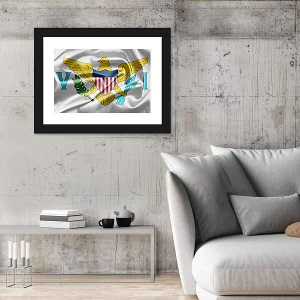 Virgin Islands Of The United States Flag Canvas Wall Art-5 Horizontal-Gallery Wrap-22" x 12"-Tiaracle