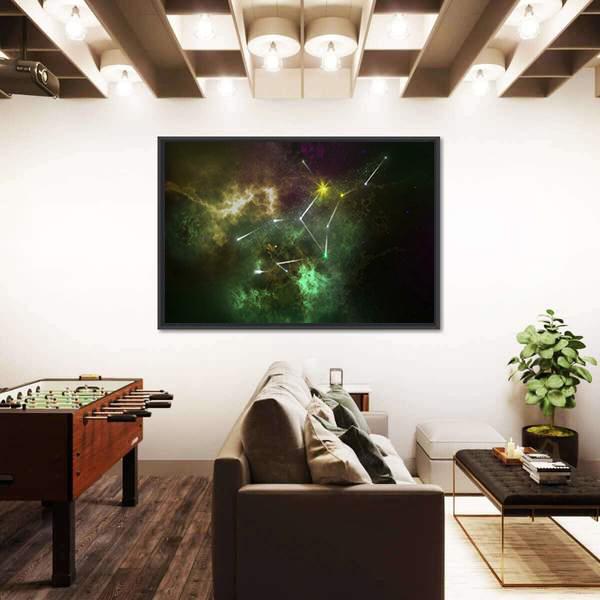 Virgo Constellation Canvas Wall Art-3 Horizontal-Gallery Wrap-25" x 16"-Tiaracle