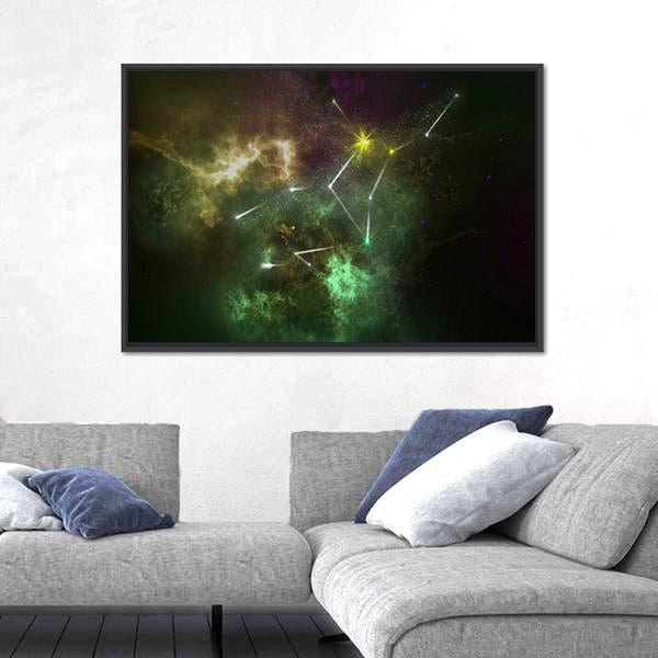 Virgo Constellation Canvas Wall Art-5 Horizontal-Gallery Wrap-22" x 12"-Tiaracle